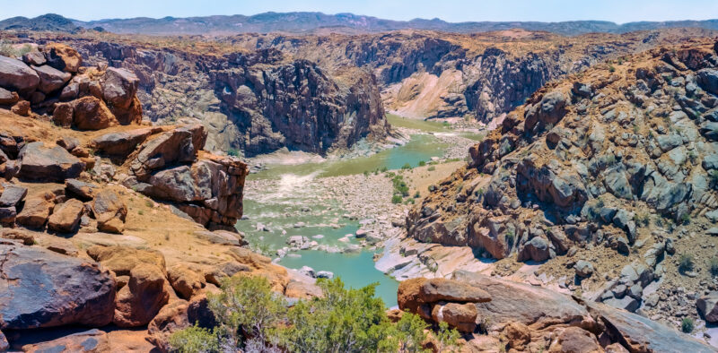 Where the Earth Breathes captures the Orange River through the monumental cliffs of Augrabies Falls, photographed on 4×5 large format film.
