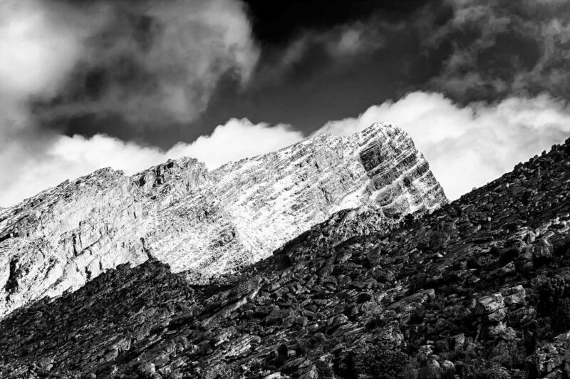 Mirrored In Mountains, Black and White, Landscape