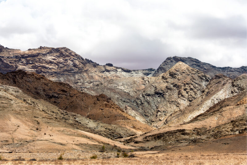 Foundations of the Earth showing rugged mountains and exposed geology in the Richtersveld, South Africa